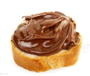 Chocolate sandwich isolated on white background